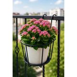Metal Saksı Balkon Demir Saksı Standı Çiçek Saksı Tutucu Balkon Dış Mekan İç Korkuluk Saksılık