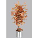 Metal Saksıda Bodur Yapay Ağaç Hazan Çınar 130 Cm