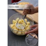 Metal Saplı Metal Patates Ezici - Yuvarlak Baş