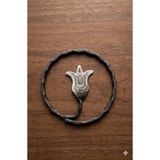 Metal Sepeti Ferforje dekoratif metal laleli halka