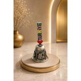 Metal Servis Çağrı Çanı – Dekoratif Masa Zili Otel Kafe Resepsiyon Çanı 10.5 Cm Vitrin