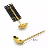 Metal Servis Kepçesi - Gold Renk - 24.5 Cm