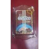 Metal Servis Tepsisi, It's Coffee Time Temalı, 15,7x24,5 cm, Kahverengi Desenli, Dekoratif Sunum Tepsisi