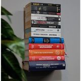 Metal Siyah 2 Adet Kitaplık, Kitap Organizatör, Uçan Kitap Rafı, Görünmez Duvar Kitaplık 2'Lİ