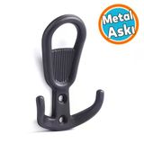 Metal Siyah Askı Askılık Duvar Vidalı Çanta Elbise Asma Portmanto Vestiyer Banyo Mutfak Askısı