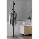 Metal Siyah Ayaklı Askılık Elbise Askısı Portmanto Askılık 165*32 Cm
