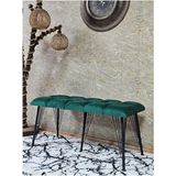 Metal Siyah Tel Ayaklı 100 cm Puf Bench - Puf - Bench - Oturak - Mutfak Oturağı - Antre Oturağı Yeşil Renk 100 x 40 Boyut/ebat - Çok Renkli