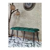 Metal Siyah Tel Ayaklı 100 Cm Puf Bench - Puf - Bench - Oturak - Mutfak Oturağı - Antre Oturağı Yeşil Renk 100 X 40 Boyut/Ebat