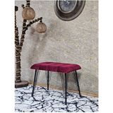 Metal Siyah Tel Ayaklı 60 cm Puf Bench - Puf - Bench - Oturak - Mutfak Oturağı - Antre Oturağı Bordo Renk 60 x 40 Boyut/ebat - Çok Renkli