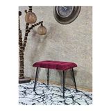 Metal Siyah Tel Ayaklı 60 Cm Puf Bench - Puf - Bench - Oturak - Mutfak Oturağı - Antre Oturağı Bordo Renk 60 X 40 Boyut/Ebat