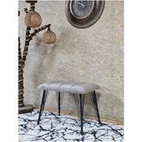 Metal Siyah Tel Ayaklı 60 cm Puf Bench - Puf - Bench - Oturak - Mutfak Oturağı - Antre Oturağı Gri Renk 60 x 40 Boyut/ebat - Çok Renkli