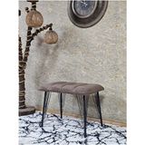 Metal Siyah Tel Ayaklı 60 cm Puf Bench - Puf - Bench - Oturak - Mutfak Oturağı - Antre Oturağı Kahverengi Renk 60 x 40 Boyut/ebat - Çok Renkli