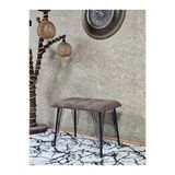 Metal Siyah Tel Ayaklı 60 Cm Puf Bench - Puf - Bench - Oturak - Mutfak Oturağı - Antre Oturağı Kahverengi Renk 60 X 40 Boyut/Ebat