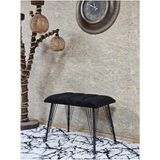 Metal Siyah Tel Ayaklı 60 cm Puf Bench - Puf - Bench - Oturak - Mutfak Oturağı - Antre Oturağı Siyah Renk 60 x 40 Boyut/ebat - Çok Renkli