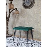 Metal Siyah Tel Ayaklı 60 cm Puf Bench - Puf - Bench - Oturak - Mutfak Oturağı - Antre Oturağı Yeşil Renk 60 x 40 Boyut/ebat - Çok Renkli