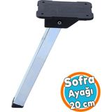 Metal Sofra Ayağı Plastik Siyah Taban Katlanır Yer Sofrası Sini Altı 20 cm - 1