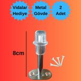 Metal Stoper Kapı Pencere Arkası Tampon 8 Cm Vidalı 2 Adet