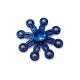 Metal Stres Çarkı Mavi 4 Farklı Desen Fidget Spinner Stres Atıcı Ve Rahatlatıcı Stres Çarkı