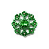 Metal Stres Çarkı Yeşil 4 Farklı Desen Fidget Spinner Stres Atıcı Ve Rahatlatıcı Stres Çarkı