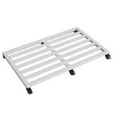 Metal tabanlı ve tekerlekli bitkiler için büyük beyaz tepsisi – 60 x 100 cm demir bahçe arabası, saksılar, akvaryumlar ve dış mekan bahçeciliği için, kolay taşınabilir