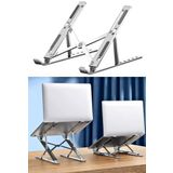 Metal Tablet Tutucu, Dizüstü Bilgisayar Standı, Masa Üstü Bilgisayar Standı, Ayarlanabilir Alüminyum Katlanabilir, Taşınabilir, MacBook Air pro, iPad, Lenovo Uyumlu, 10-15,6” Uyumludur