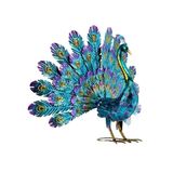 Metal Tavus Kuşu Bahçe Heykeli, 81X30x58 Cm
