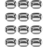 Metal Tekli - Mini Salata, Kahve Yanı Lokumluk, Sunum Kasesi, Sosluk, Çerezlik, Kahvaltılık -12 Adet