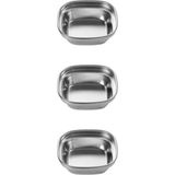 Metal Tekli - Mini Salata, Kahve Yanı Lokumluk, Sunum Kasesi, Sosluk, Çerezlik, Kahvaltılık - 3 Adet