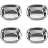 Metal Tekli - Mini Salata, Kahve Yanı Lokumluk, Sunum Kasesi, Sosluk, Çerezlik, Kahvaltılık - 4 Adet - 4 Kişilik