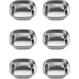 Metal Tekli - Mini Salata, Kahve Yanı Lokumluk, Sunum Kasesi, Sosluk, Çerezlik, Kahvaltılık - 6 Adet - Metalik