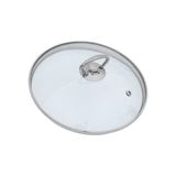 Metal Tepelikli Cam Tencere & Tava Kapağı – 14-40 cm Seçenekli – Isıya Dayanıklı Şeffaf Cam Kapak - 18cm