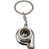 Metal Turbo Figürlü Oto Anahtarlık (Gümüş Gri)
