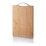 Metal Tutacaklı Lüx Bambu Kesme Tahtası \ 34X24 cm \ 1 Adet