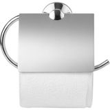 Metal Tuvalet Kağıtlığı | Gümüş Renk Kapaklı Wc Kağıt Askısı | 10X12 cm Modern Banyo Aksesuarı - 000-Siyah