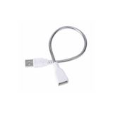 Metal Usb Type A Soketli Uzatma Kablosu Kıvrılabilir Hortum Kordon 25cm Masa Lambası Led DVM.101.262