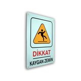 Metal Uyarı ve Yönlendirme Levhaları 25x36 DİKKAT KAYGAN ZEMİN