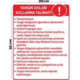 Metal Yangın Dolabı Kullanma Talimatı 20CM x 30CM A4 Büyüklüğünde Uyarı Levhası Yönlendirme Tabelası - 20 cm x 30 cm
