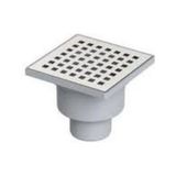 Metal Yer Süzgeci 10x10/50 Alttan Çıkışlı Gri