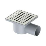 Metal Yer Süzgeci 10x10/50 Yandan Çıkışlı Gri
