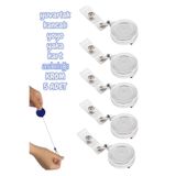 METAL yuvarlak kancalı yoyo yaka kart askılığı KROM 5 ADET