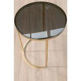 Metal Yuvarlak Sehpa Orta - METALİK ALTIN RENKLİ
