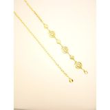 Metal Zincir Kadın Kemer, Elbise, Pantolon, Şort, Gömlek Kemeri - Sarı Gold - Tek Ebat