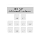 METALAY 10lu Güçlü Kendinden Yapışkanlı Kancalar Köşe Rafı Banyo Duş Rafı Kancası, Su Geçirmez Askı