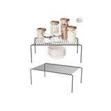 METALAY 2 Lİ Dolap Içi Düzenleyici Organizer Tezgah Banyo Tabak Bardak Mutfak Banyo Düzenleme