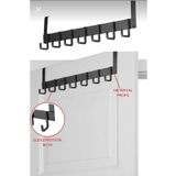 METALAY METAL SİYAH Amerikan Kapı Arkası Askılık Organizer Ve Mutfak Banyo Kapı Arkası Askılık