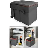Metali 7015 Antrasit Metali Çöp Kovası 15 Lt