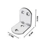 METALİ L Demir Gönye Köşebent 30x30x23mm - Mobilya Dolap Raf Masa Çekmece Sabitleme Birleştirme 10 adet