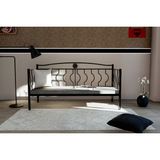 Metalia Elips Minderli Sedir Siyah - 80 x 170 cm