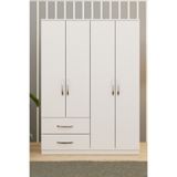 Metalia GM 0080 Dekor 4 Kapılı 2 Çekmeceli Gardrop
