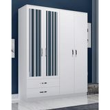 Metalia Gm 071 Novado 4 Kapılı 2 Çekmeceli Aynalı Gardrop Dolap - Çok Renkli